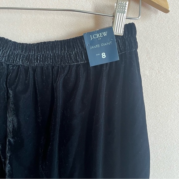 NEW JCrew Drapey Velvet Jamie Pant Black size 8 - Picture 9 of 14
